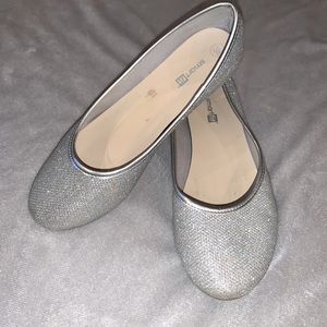 Metallic Silver Slip-on Girls Dress Shoes